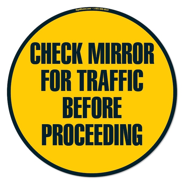 Check Mirror For Traffic 16in Non-Slip Floor Marker, 12PK, 16 in L, 16 in H, FD-2-C-16-12PK-99963